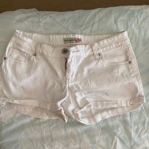 White Denim Paris Blue Juniors Shorts